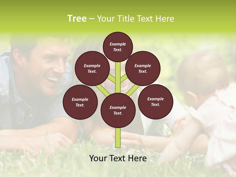 Female Horizontal Garden PowerPoint Template