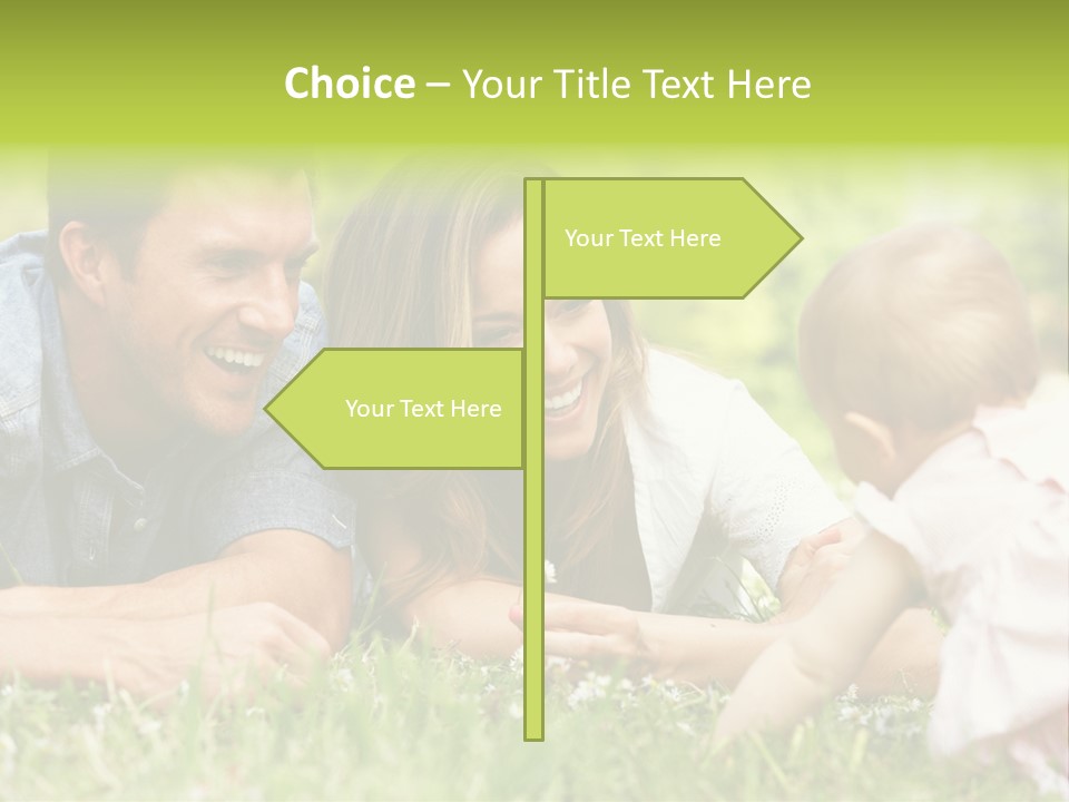 Female Horizontal Garden PowerPoint Template