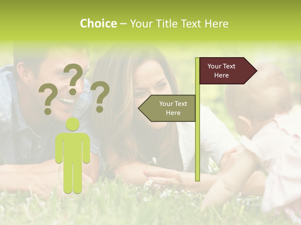 Female Horizontal Garden PowerPoint Template