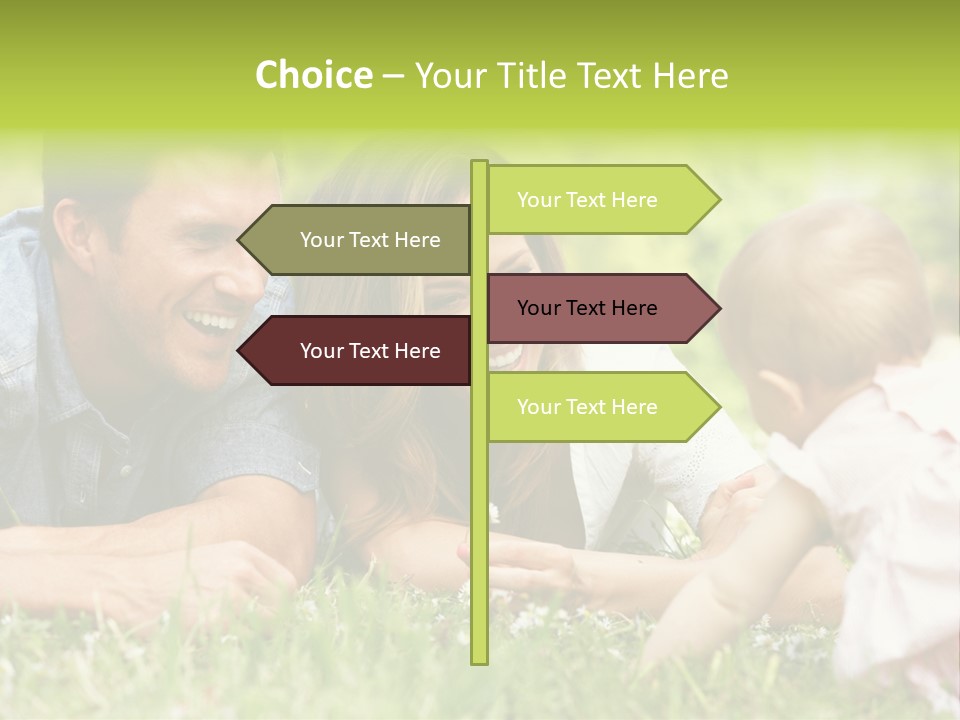 Female Horizontal Garden PowerPoint Template