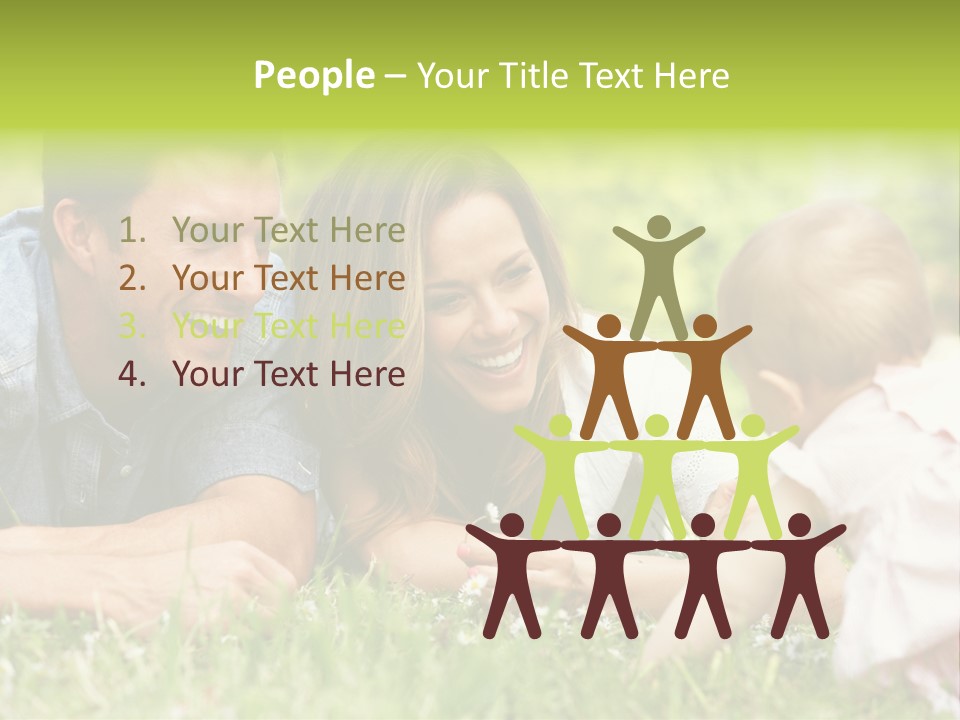 Female Horizontal Garden PowerPoint Template