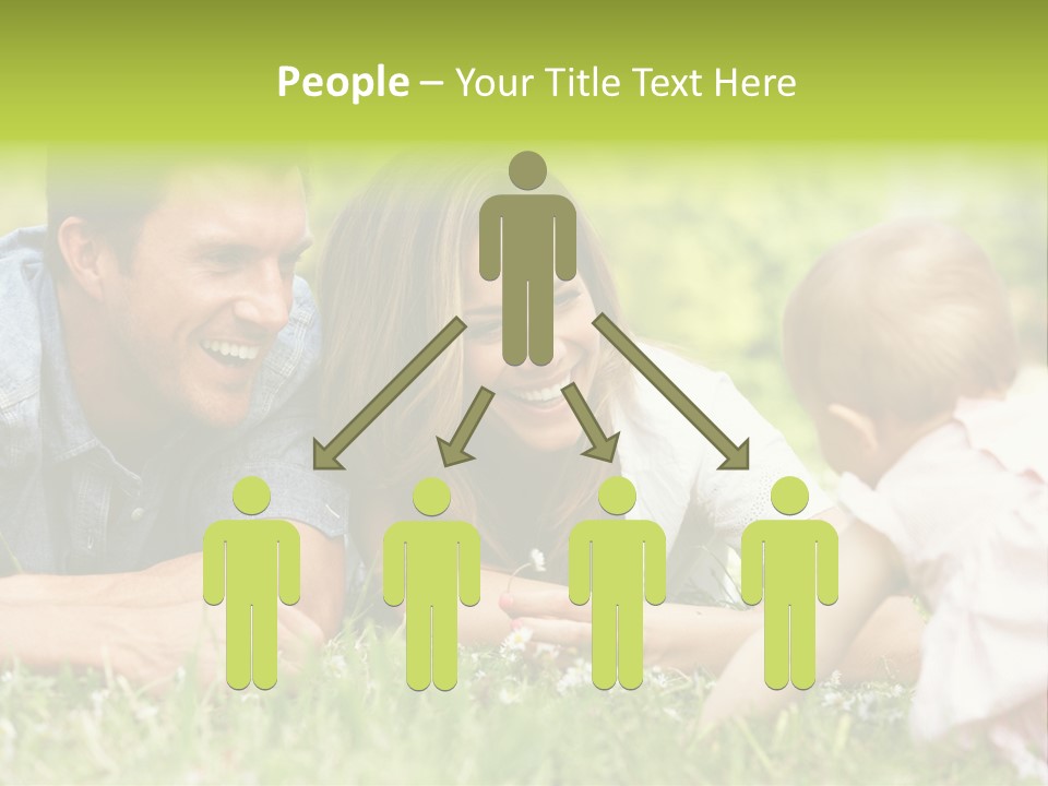 Female Horizontal Garden PowerPoint Template