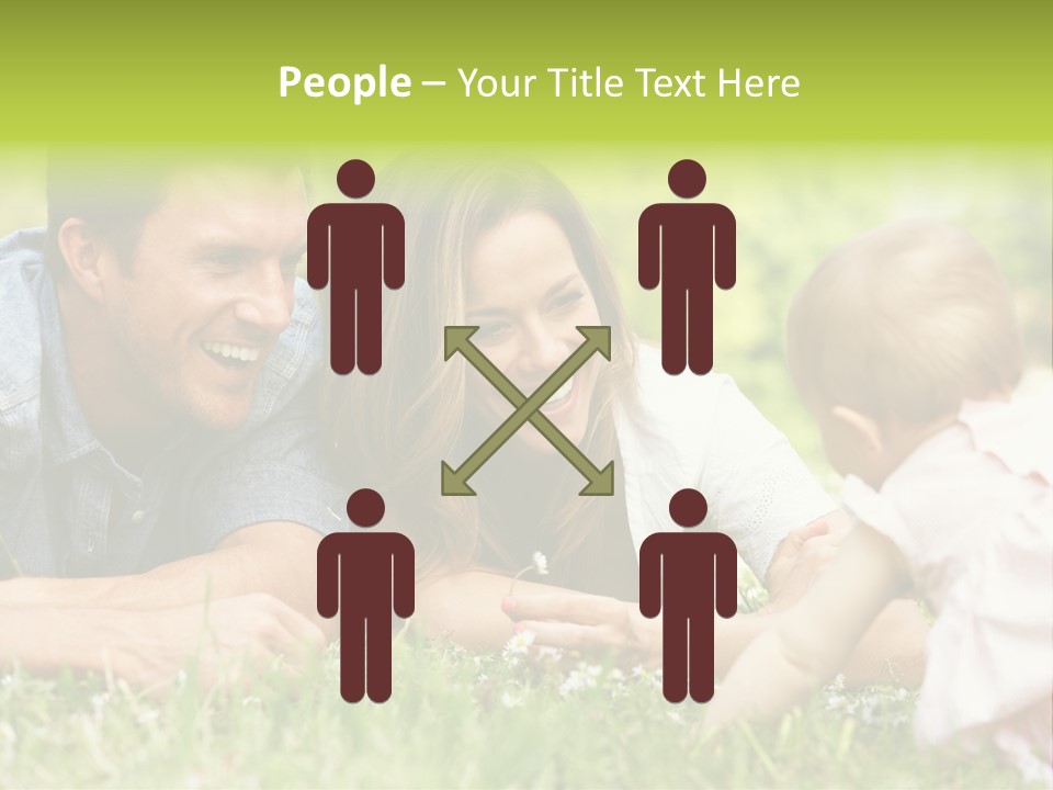 Female Horizontal Garden PowerPoint Template