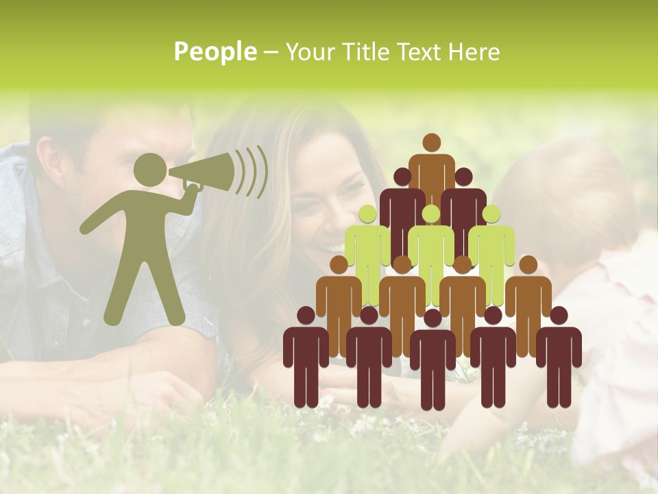 Female Horizontal Garden PowerPoint Template