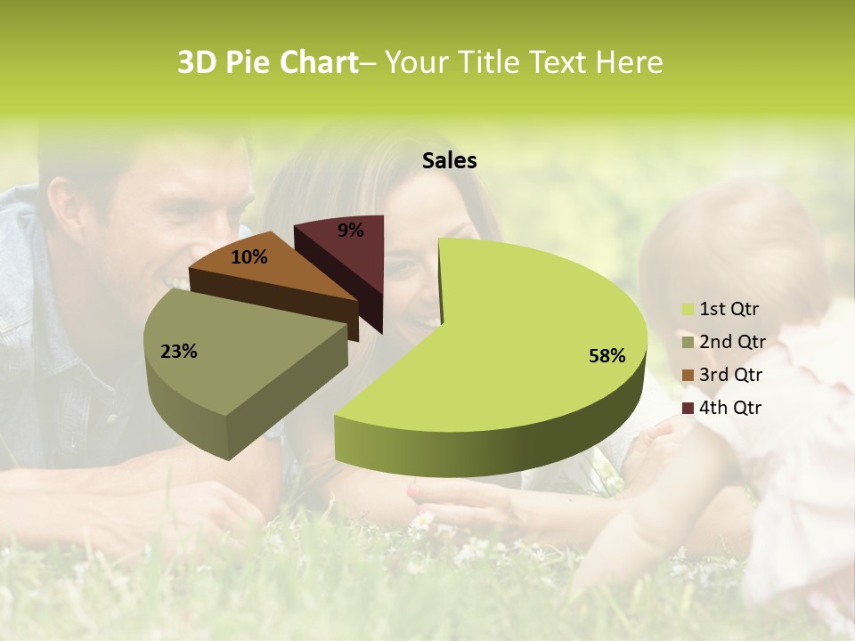 Female Horizontal Garden PowerPoint Template
