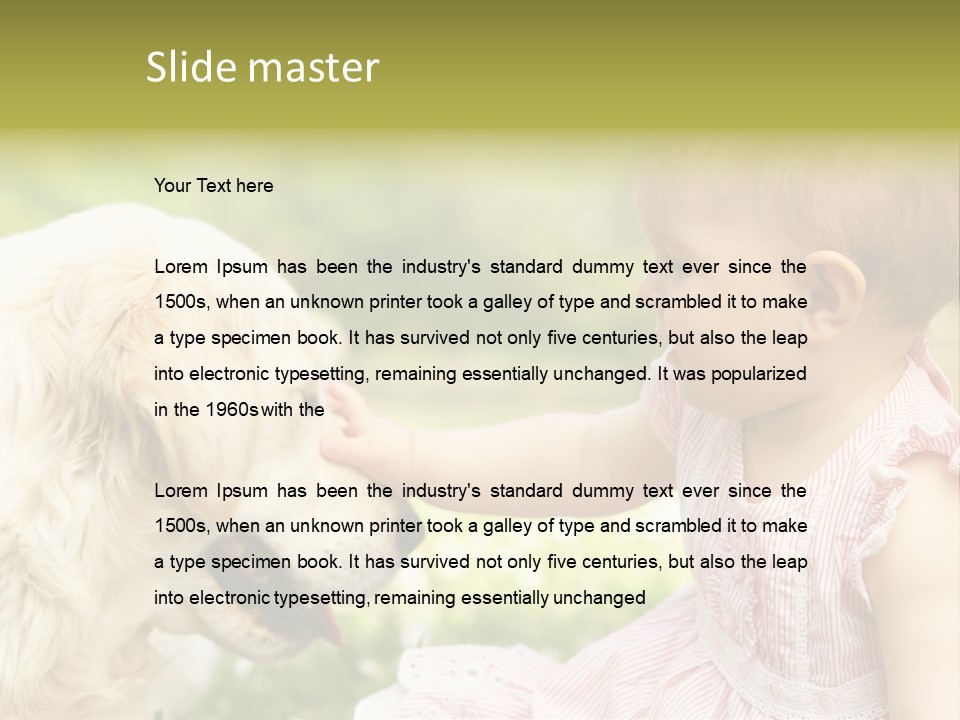 Pet Smiling Stroking PowerPoint Template