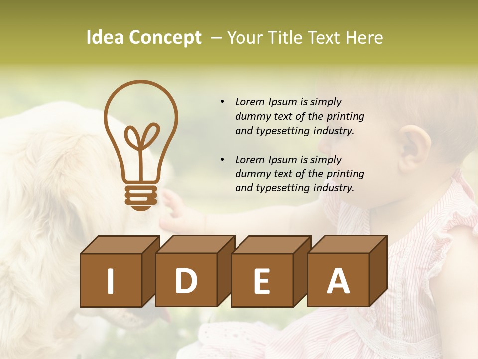 Pet Smiling Stroking PowerPoint Template