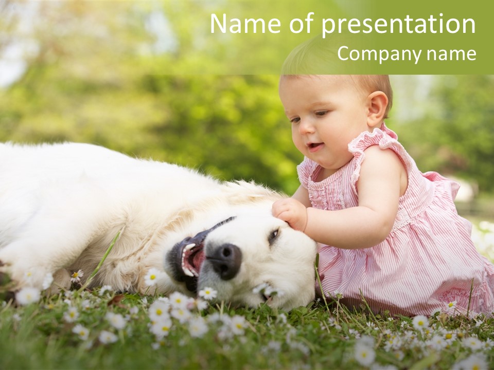 Smiling Female Cute PowerPoint Template