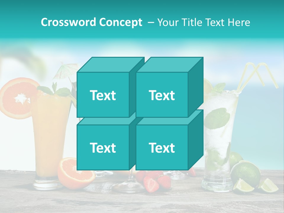 Paradise Grapefruit Party PowerPoint Template