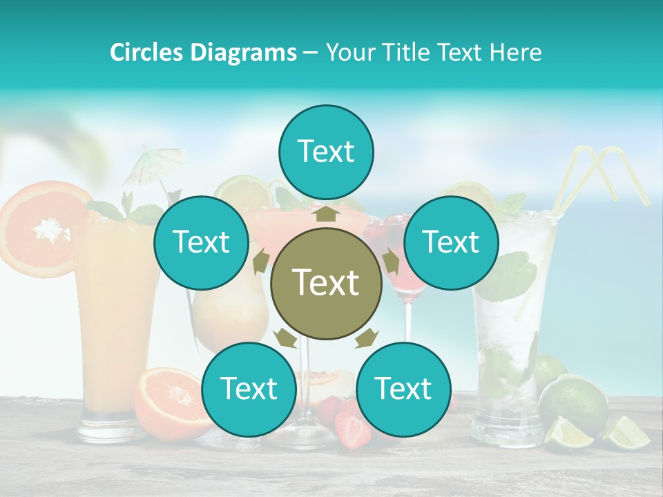 Paradise Grapefruit Party PowerPoint Template