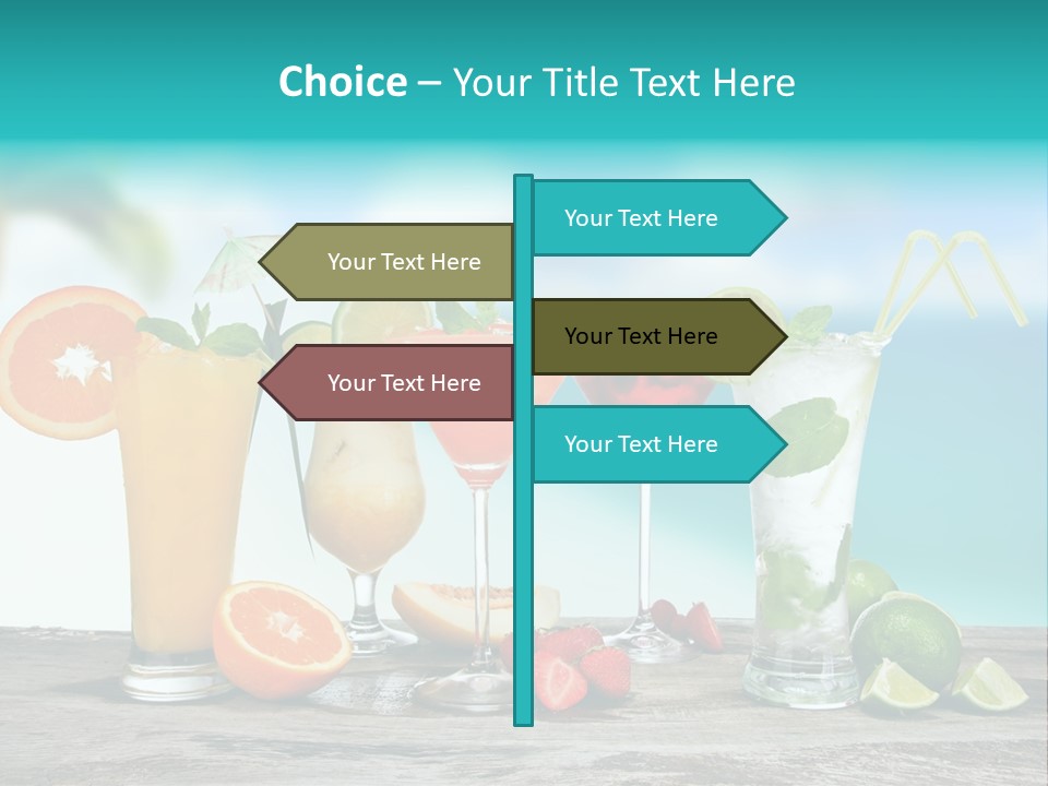 Paradise Grapefruit Party PowerPoint Template