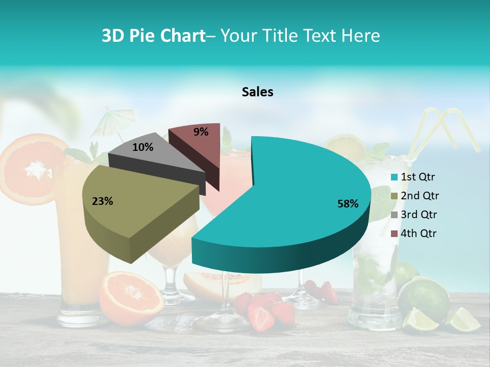 Paradise Grapefruit Party PowerPoint Template