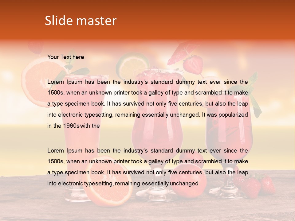 Summer Drink Bloody PowerPoint Template