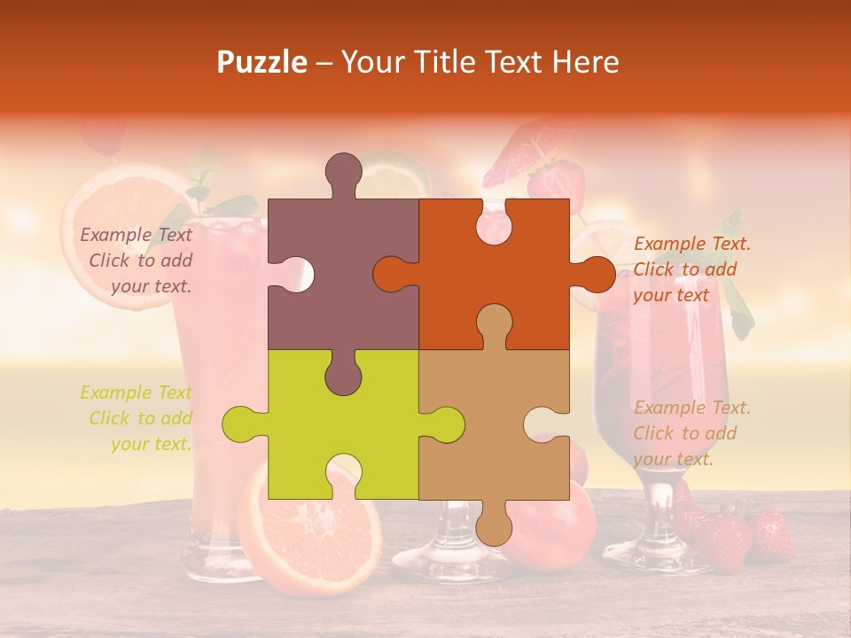 Summer Drink Bloody PowerPoint Template