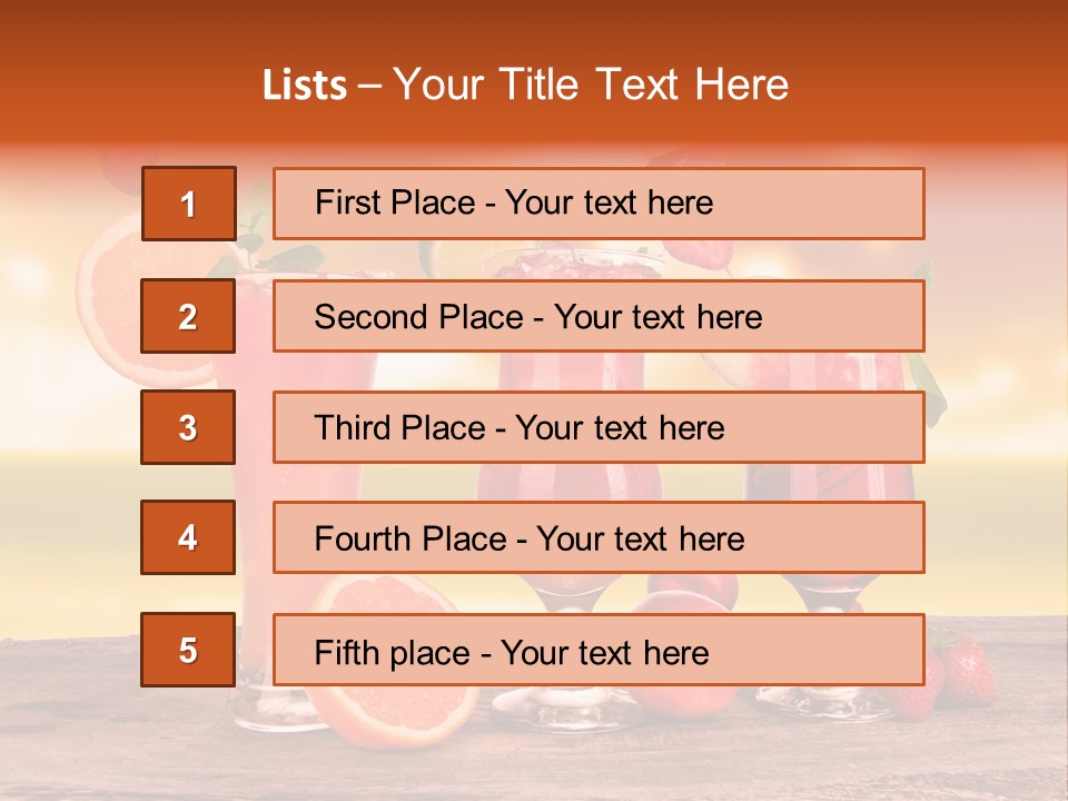 Summer Drink Bloody PowerPoint Template