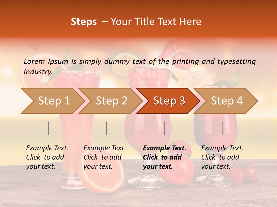 Summer Drink Bloody PowerPoint Template