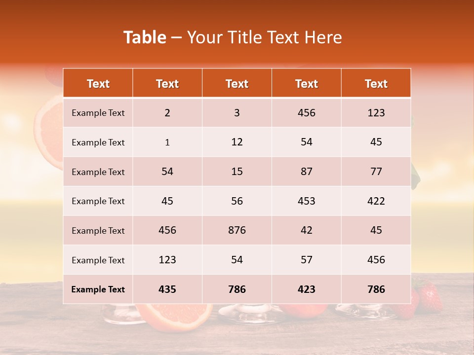 Summer Drink Bloody PowerPoint Template