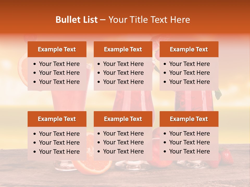 Summer Drink Bloody PowerPoint Template