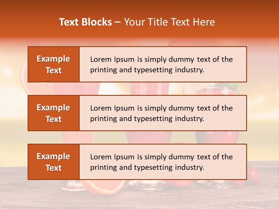 Summer Drink Bloody PowerPoint Template