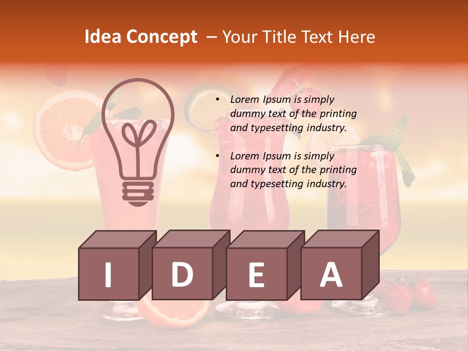 Summer Drink Bloody PowerPoint Template