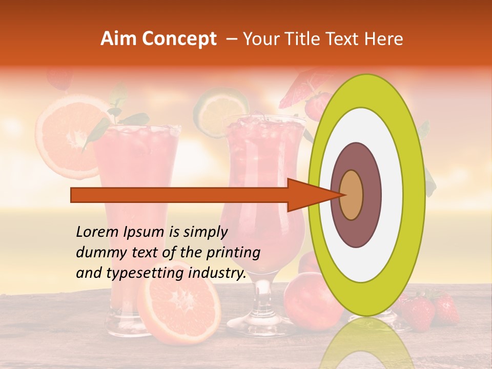 Summer Drink Bloody PowerPoint Template