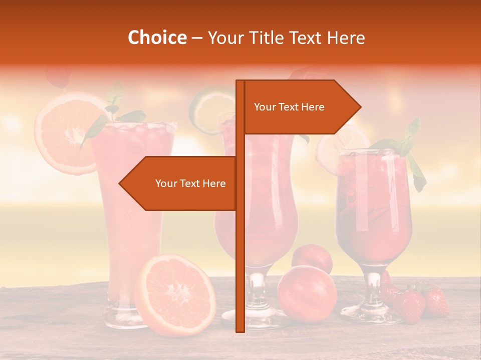 Summer Drink Bloody PowerPoint Template