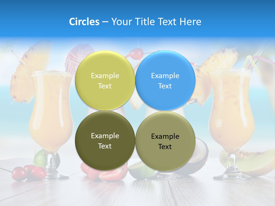 Red Paradise Ocean PowerPoint Template