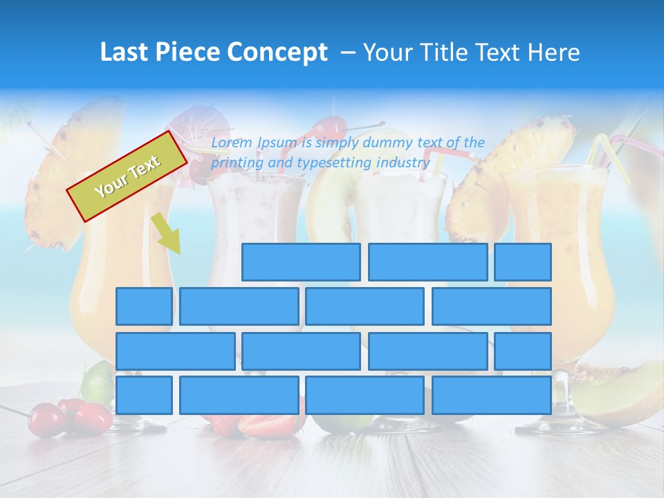 Red Paradise Ocean PowerPoint Template