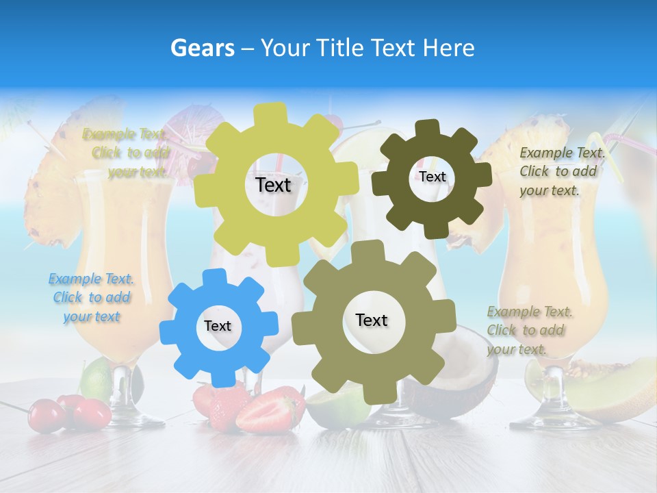 Red Paradise Ocean PowerPoint Template