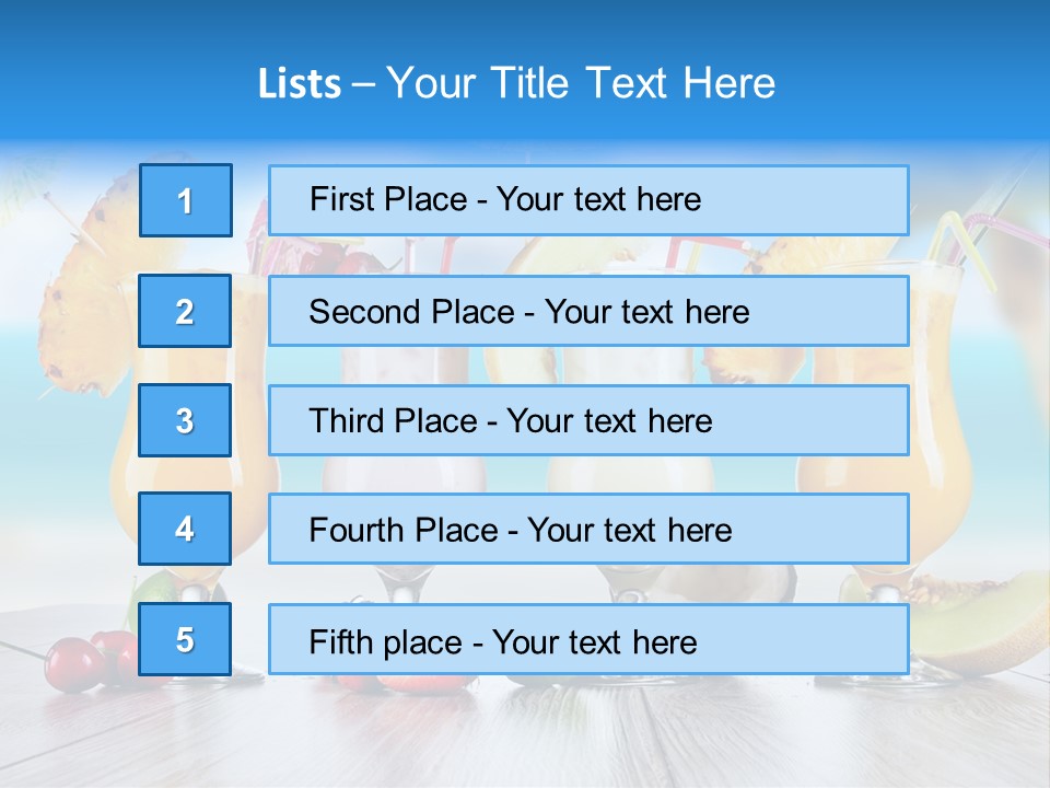 Red Paradise Ocean PowerPoint Template