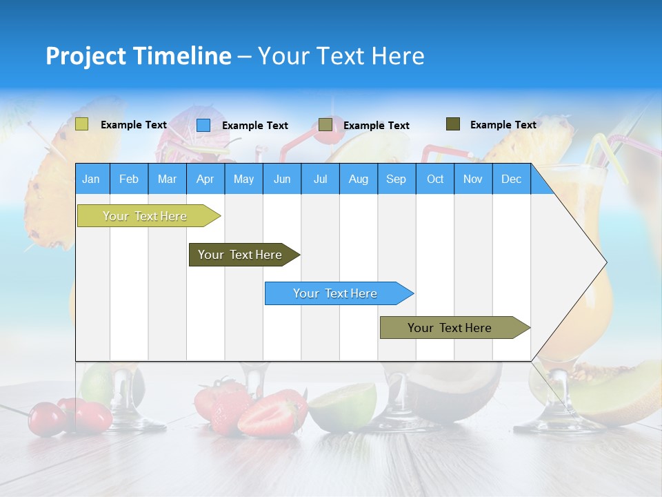 Red Paradise Ocean PowerPoint Template