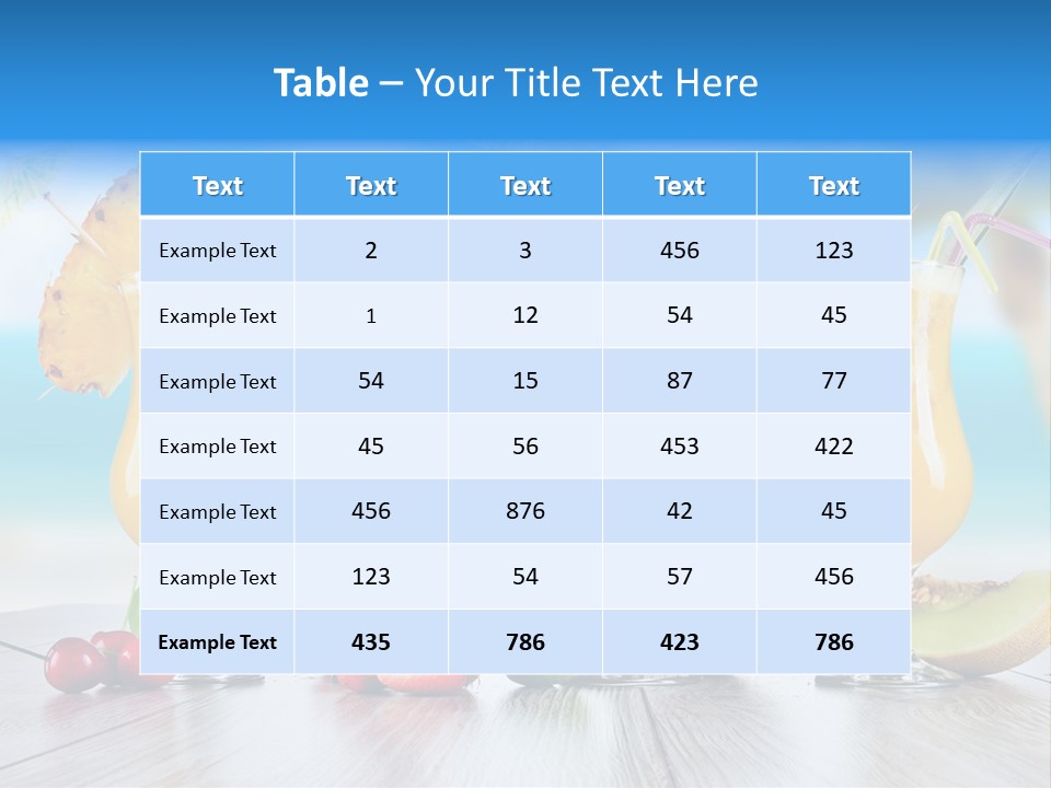 Red Paradise Ocean PowerPoint Template