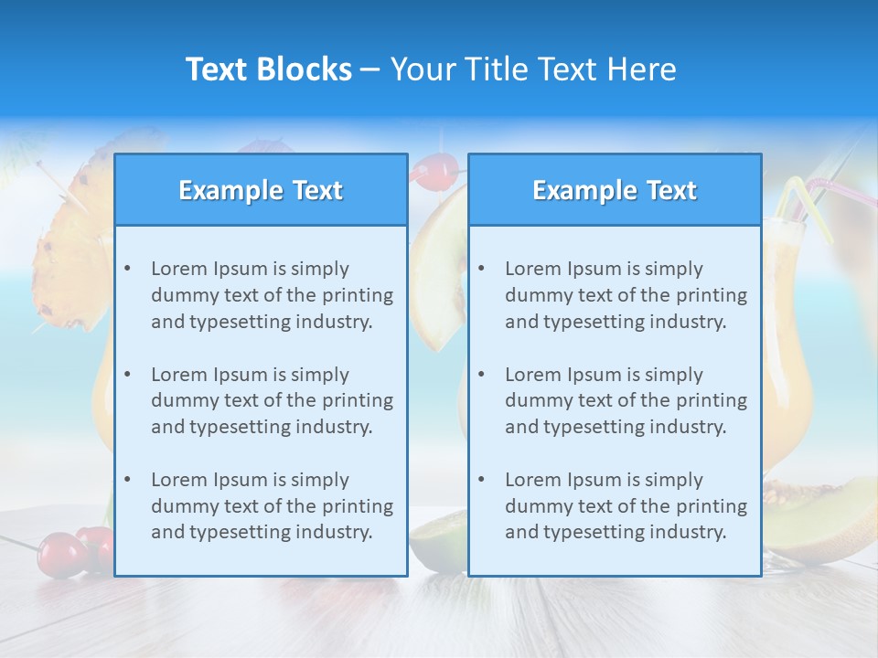 Red Paradise Ocean PowerPoint Template