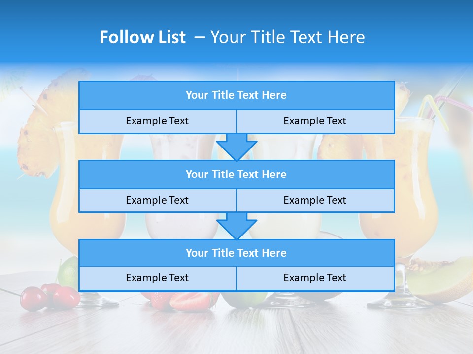 Red Paradise Ocean PowerPoint Template