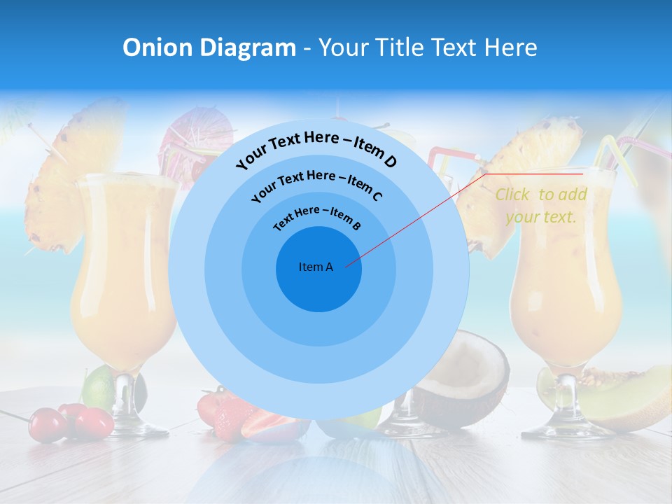 Red Paradise Ocean PowerPoint Template