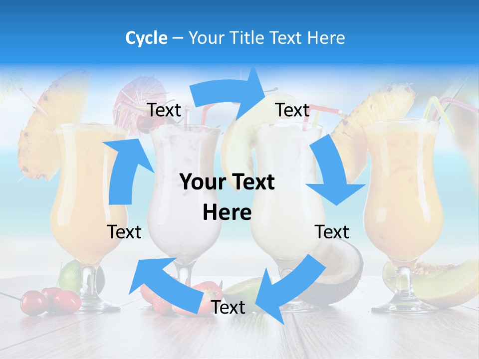 Red Paradise Ocean PowerPoint Template