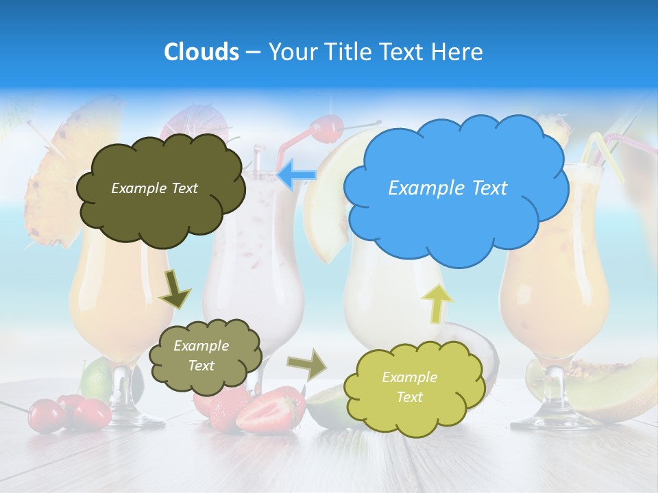 Red Paradise Ocean PowerPoint Template