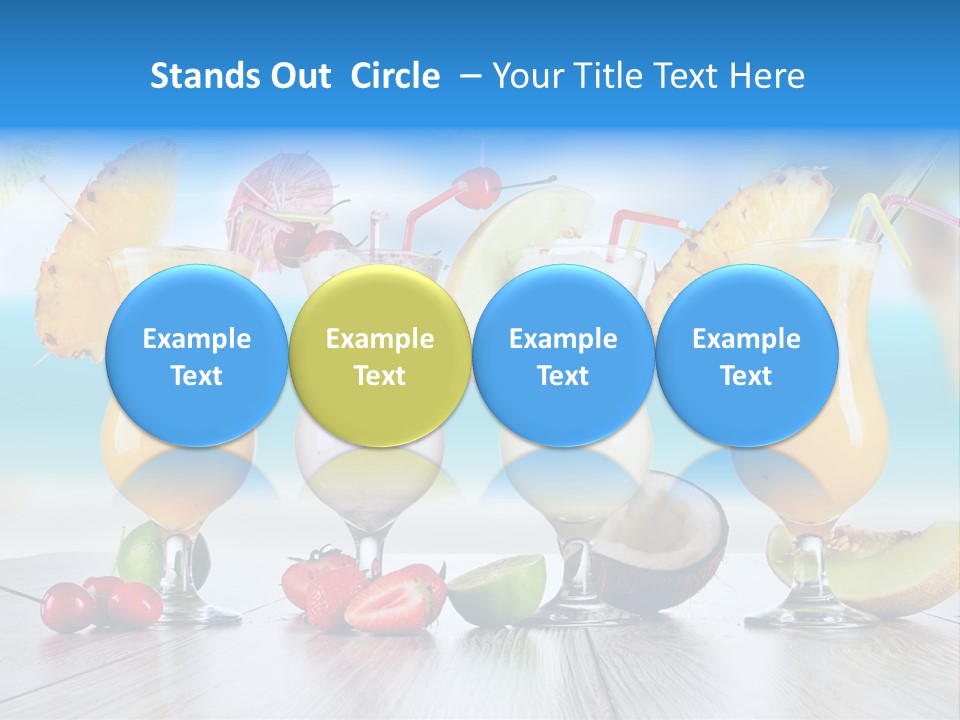 Red Paradise Ocean PowerPoint Template