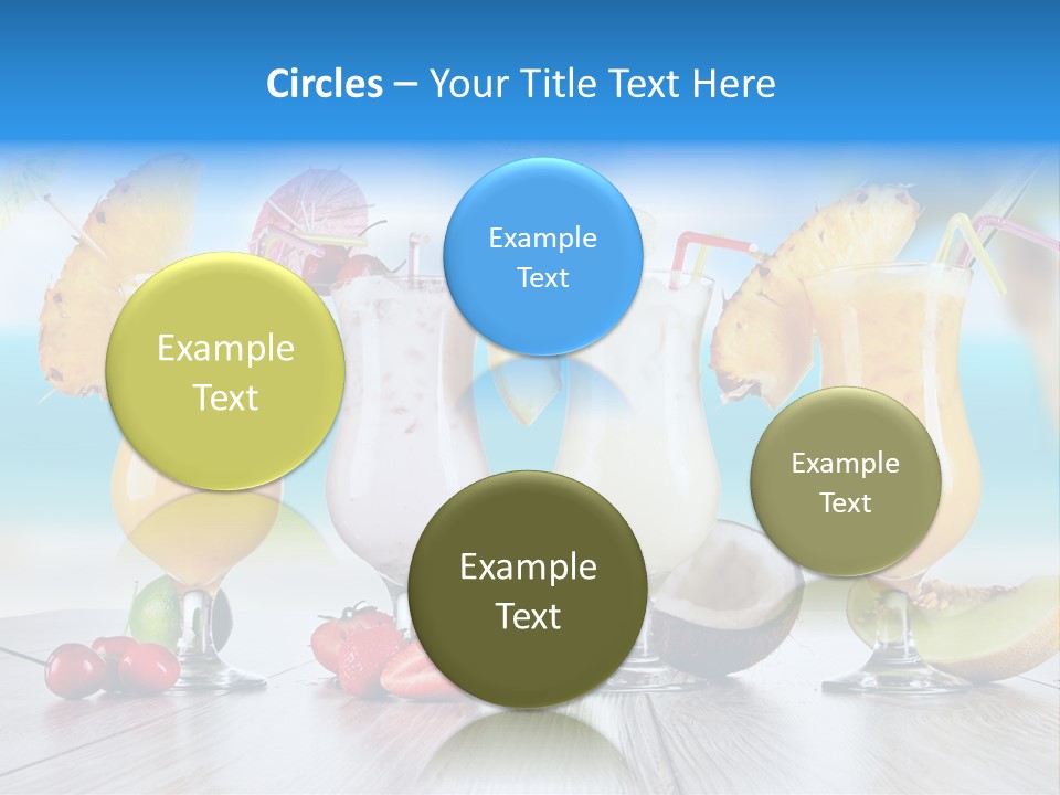 Red Paradise Ocean PowerPoint Template