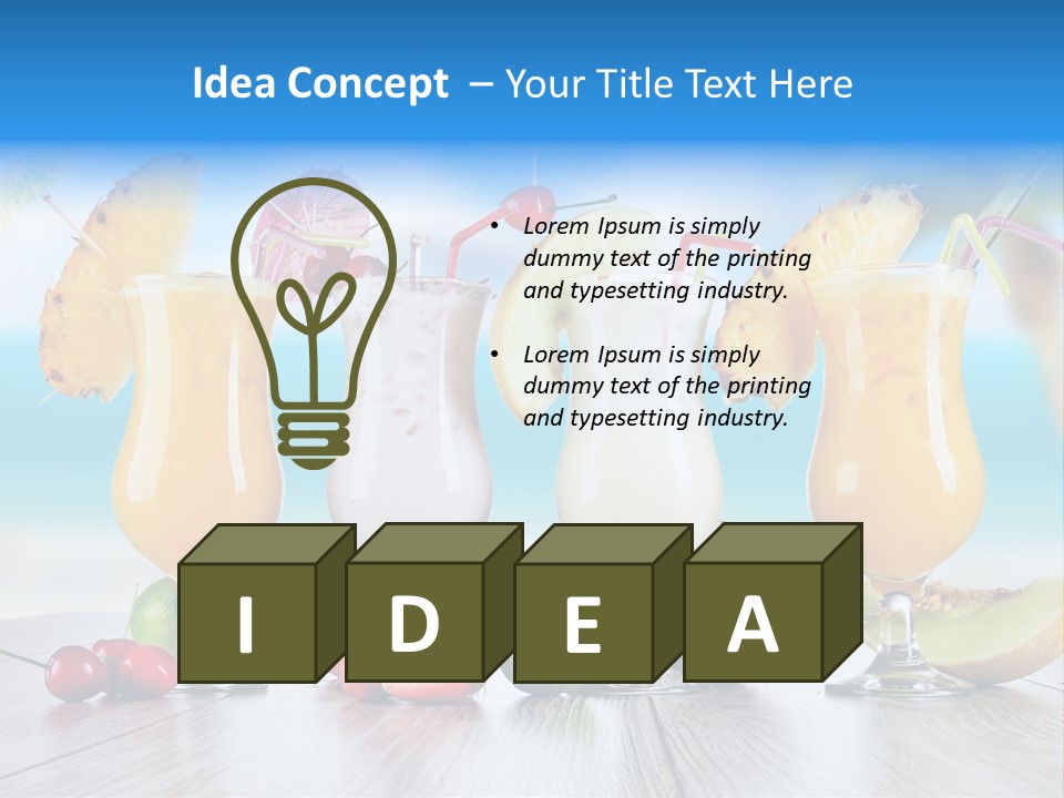 Red Paradise Ocean PowerPoint Template