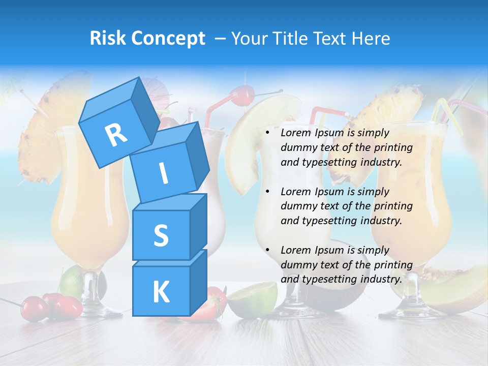 Red Paradise Ocean PowerPoint Template