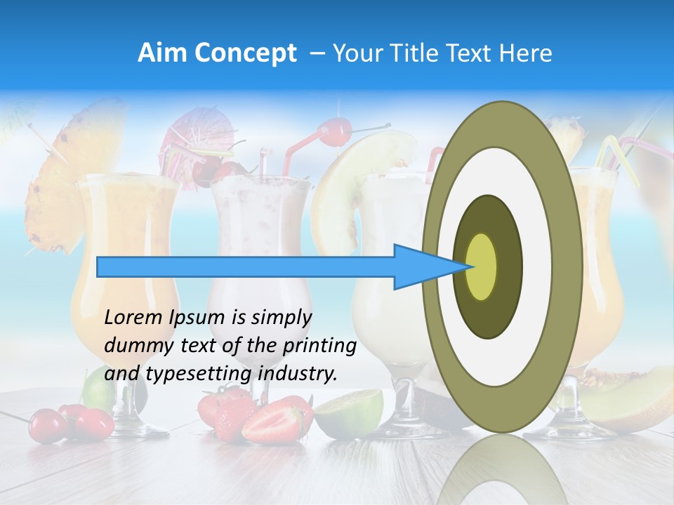 Red Paradise Ocean PowerPoint Template