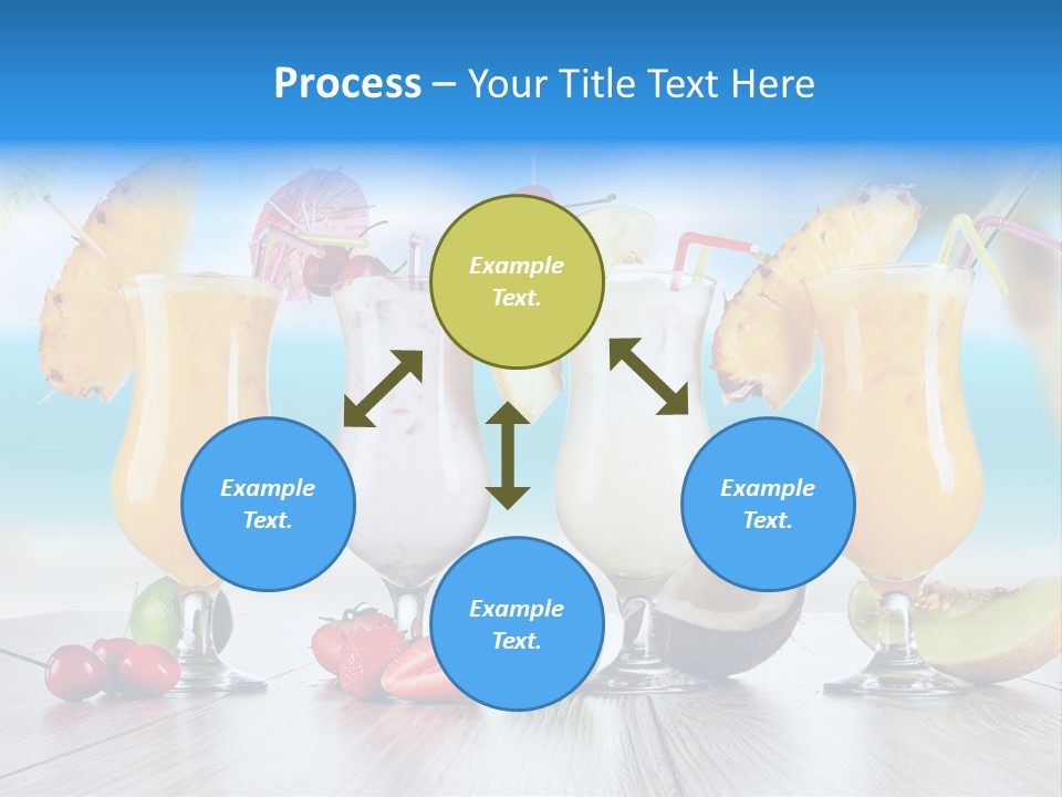 Red Paradise Ocean PowerPoint Template