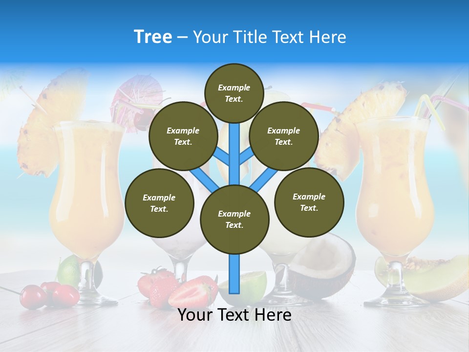 Red Paradise Ocean PowerPoint Template