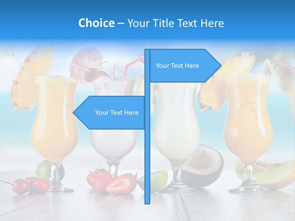 Red Paradise Ocean PowerPoint Template