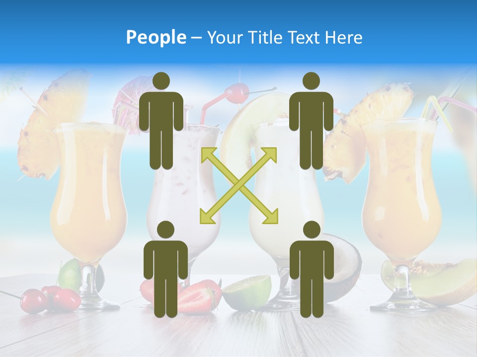 Red Paradise Ocean PowerPoint Template