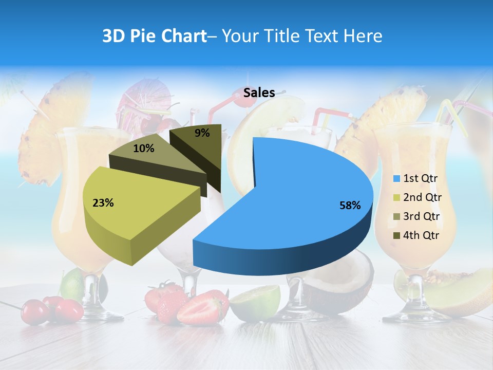 Red Paradise Ocean PowerPoint Template