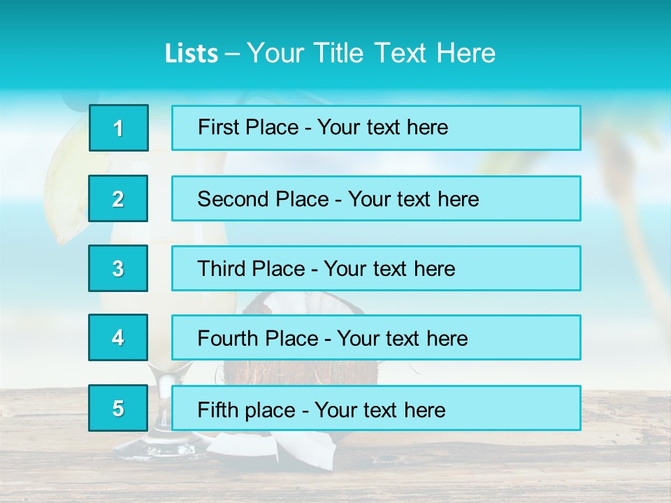 Glassware Milk Fruit PowerPoint Template