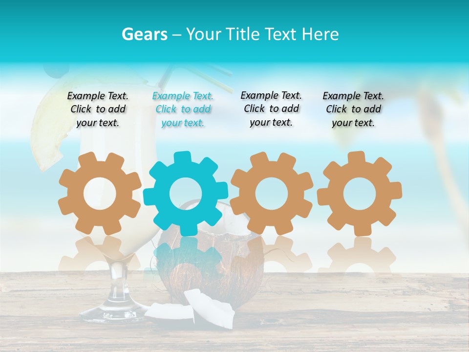 Glassware Milk Fruit PowerPoint Template