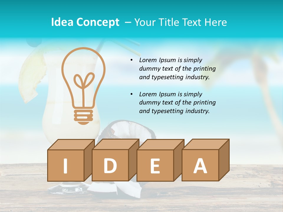 Glassware Milk Fruit PowerPoint Template